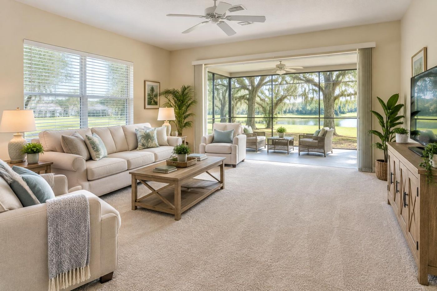 Carpet cleaning in Apopka, FL — freshly cleaned carpet in a Apopka home by Edwin's Carpet Cleaning