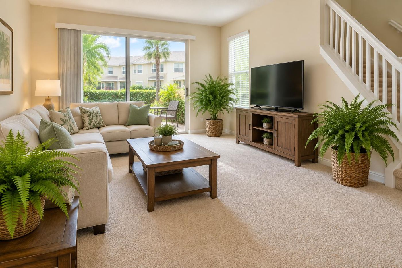 Carpet cleaning in Fern Park, FL — freshly cleaned carpet in a Fern Park home by Edwin's Carpet Cleaning