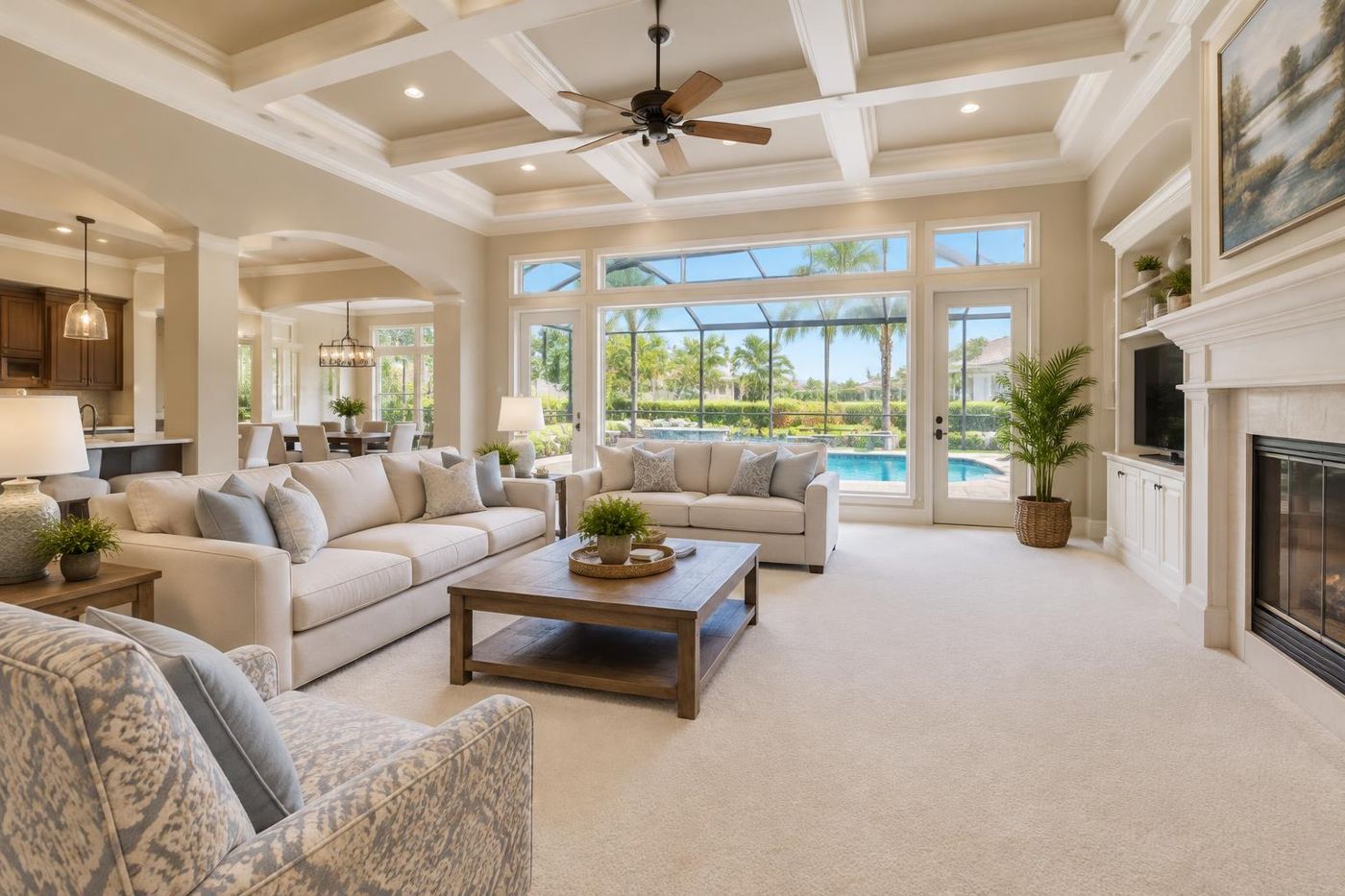 Carpet cleaning in Lake Mary, FL — freshly cleaned carpet in a Lake Mary home by Edwin's Carpet Cleaning