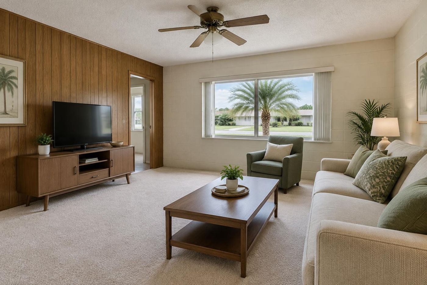 Carpet cleaning in Lockhart, FL — freshly cleaned carpet in a Lockhart home by Edwin's Carpet Cleaning