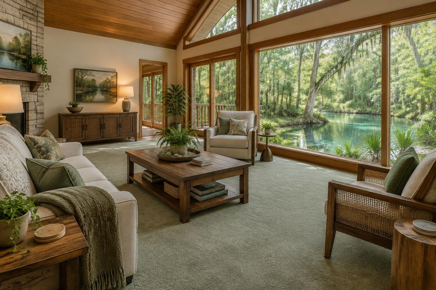 Carpet cleaning in Wekiva Springs, FL — freshly cleaned carpet in a Wekiva Springs home by Edwin's Carpet Cleaning